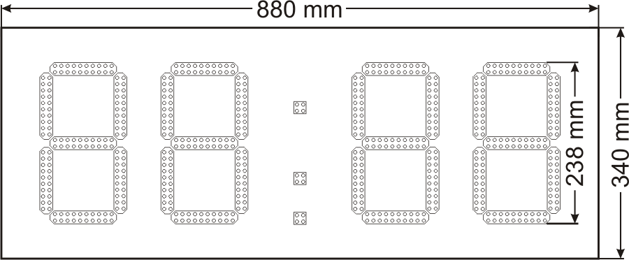 ПВ230Т светодиодные часы термометр 