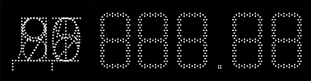 Табло АЗС 5 знаков П230 МТ СМД