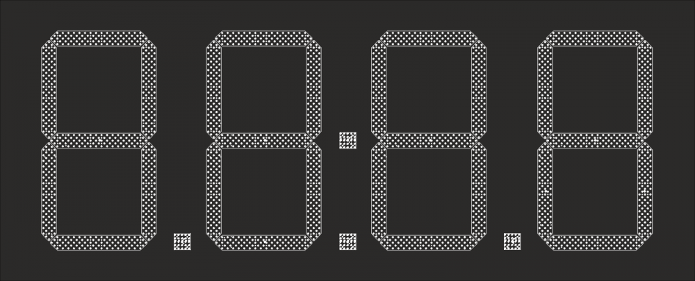 РОСЭЛ-А800ТД-4 Электронные светодиодные уличные часы 