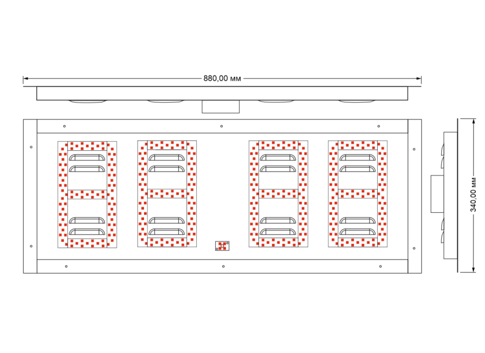 Табло АЗС в корпусе