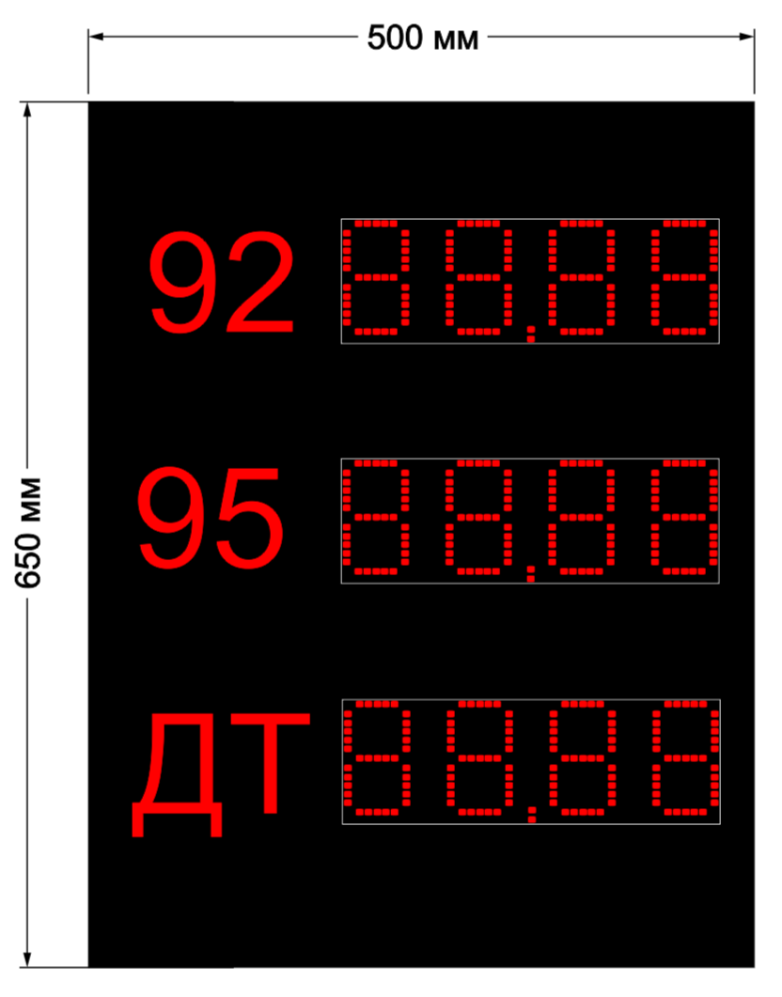 Табло на операторную АЗС Т650
