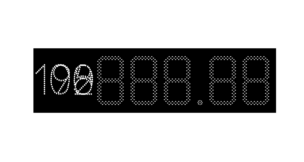 Табло АЗС 5 знаков П300 СМД МТ100