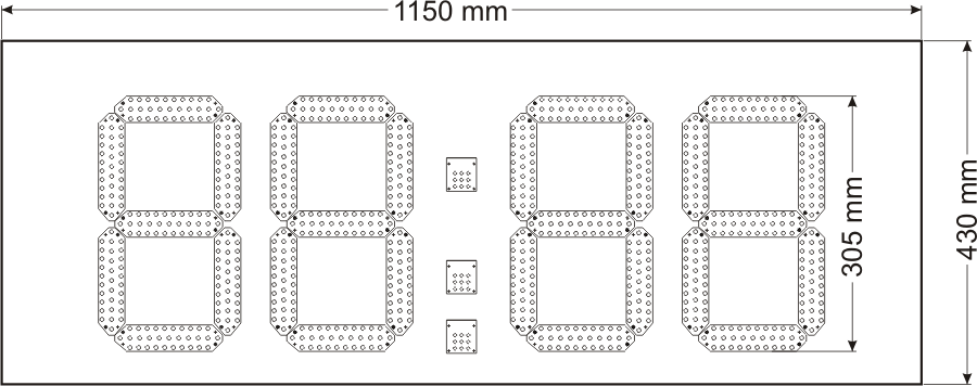 ПВ300Т светодиодные часы термометр 