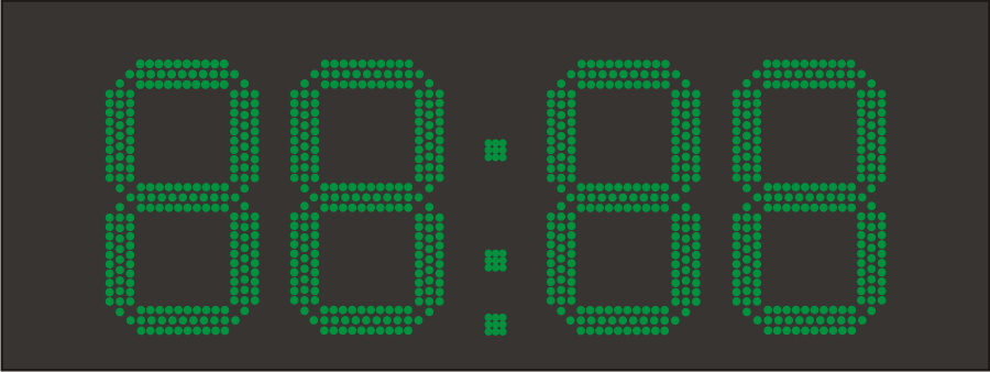 ПВ300Т светодиодные часы термометр 