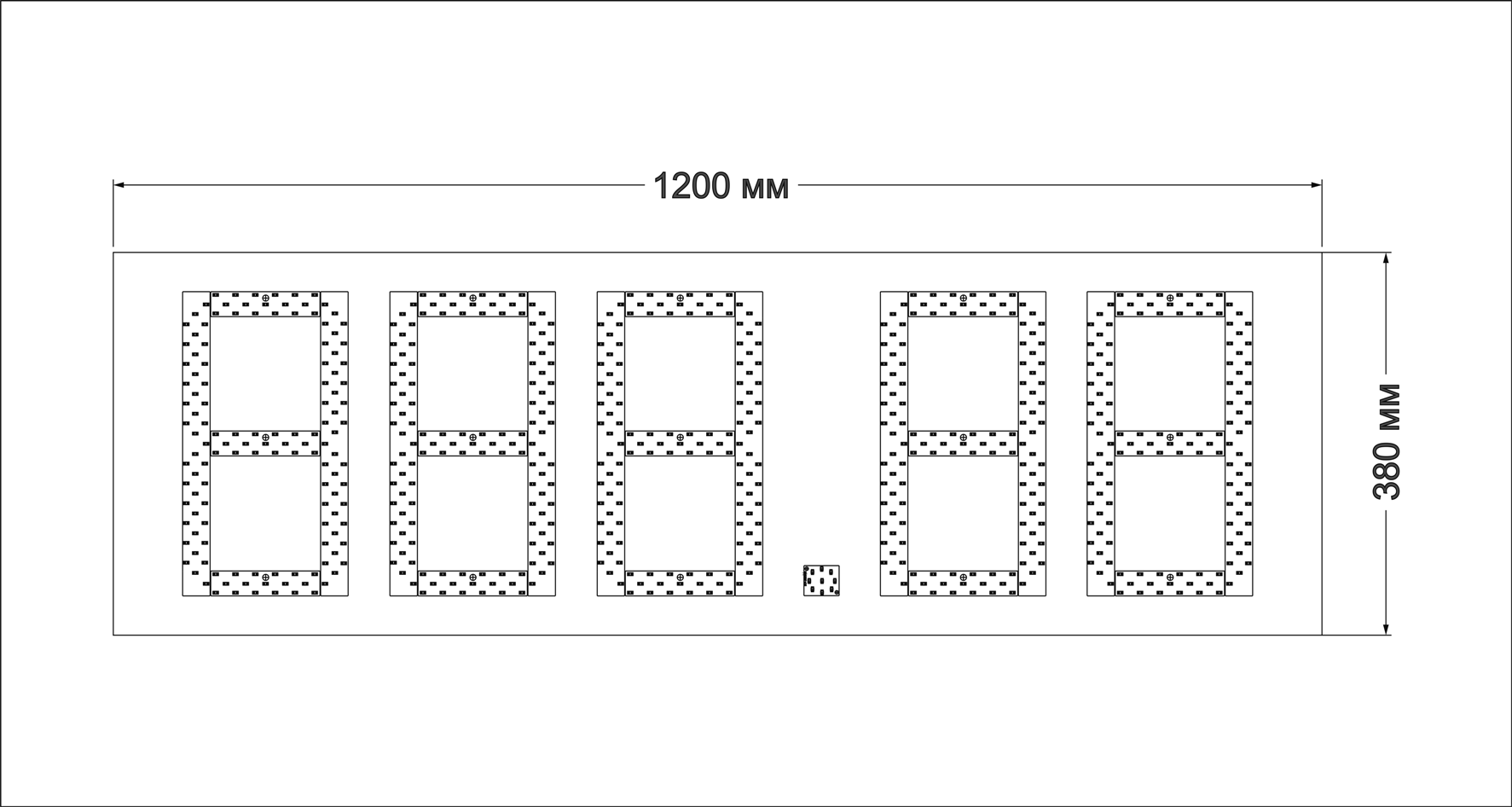 Табло АЗС 5 знаков П300 СМД